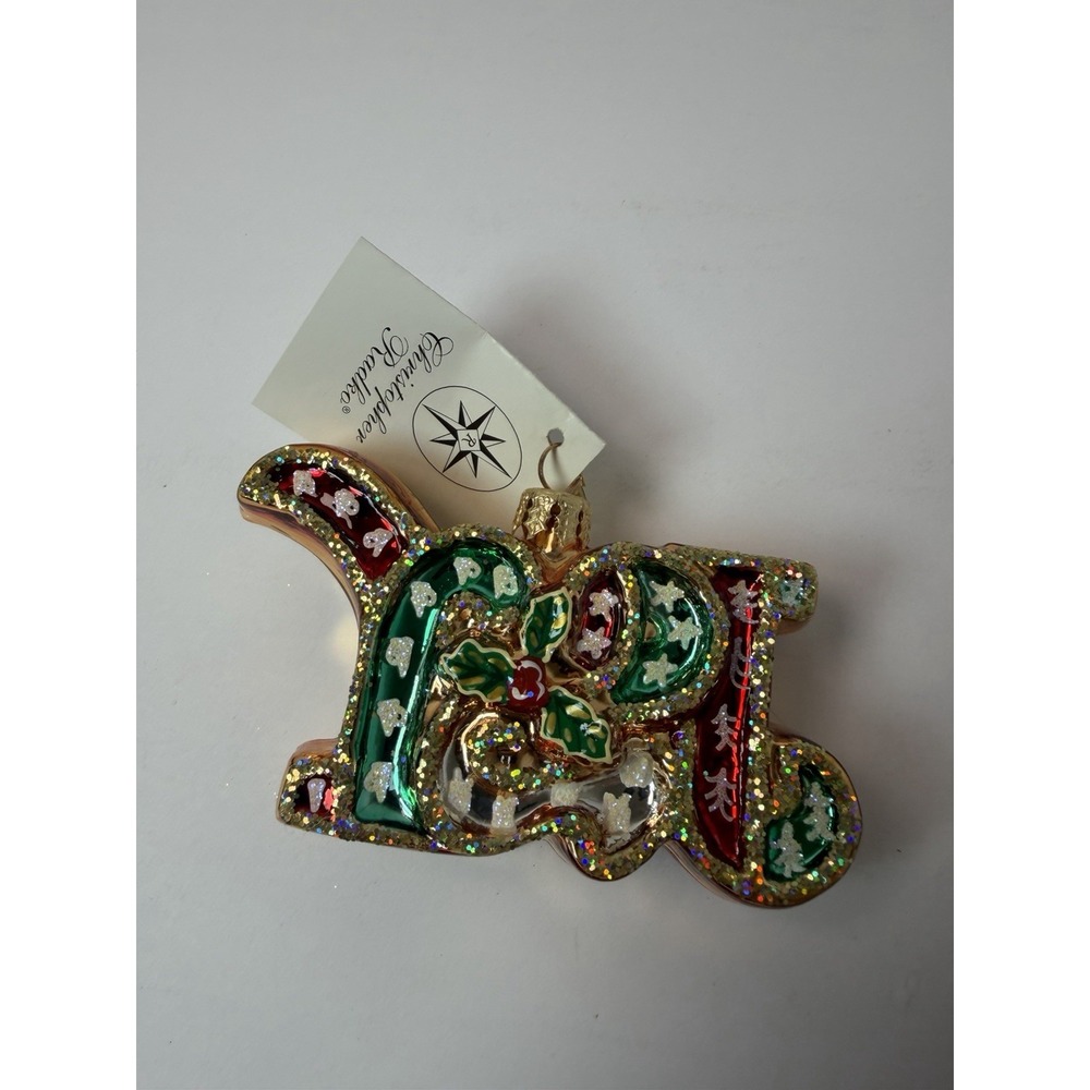 Christopher Radko Joy Jubilee 01-0156-0 Blown Glass Christmas Ornament 2001 - Picture 2 of 6